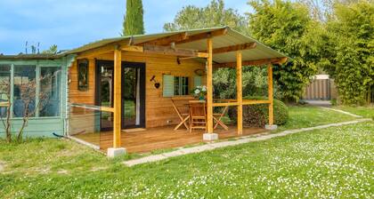 Chalet 'Les Iris' with private pool, shared terrace, and air conditioning