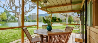Chalet 'Les Iris' with private pool, shared terrace, and air conditioning