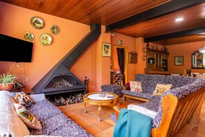 Fireplace, table tennis