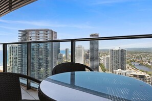 Luxury Apartment, 1 Bedroom, City View | Balcony - Luxury Sky High Escape with Ocean Views (Broadbeach)
