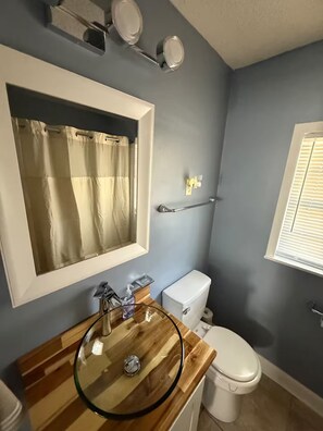 Secador de cabelo, toalhas de banho, papel higiênico 