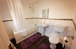 Eco-friendly toiletries, hair dryer, towels
