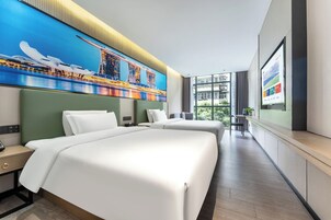 Luxury Room, 2 Double Beds, Ensuite, City View | Premium bedding, down comforters, iron/ironing board, free WiFi