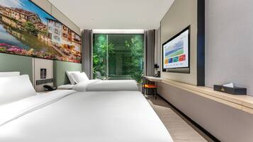 Habitación doble Prestigio, 2 camas matrimoniales, sin ventanas | Ropa de cama de alta calidad, edredón y camas con efecto memoria