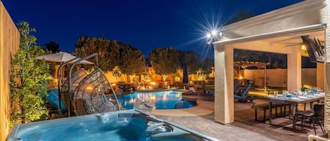 Outdoor pool, a heated pool