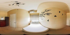 1 bedroom, iron/ironing board, Internet, bed sheets - Playful & Charming City Loft (Iloilo City)