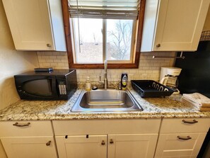 Fridge, microwave, stovetop, coffee/tea maker - Mountain Views from Private Loft Studio - Near Downtown! (Ogden)