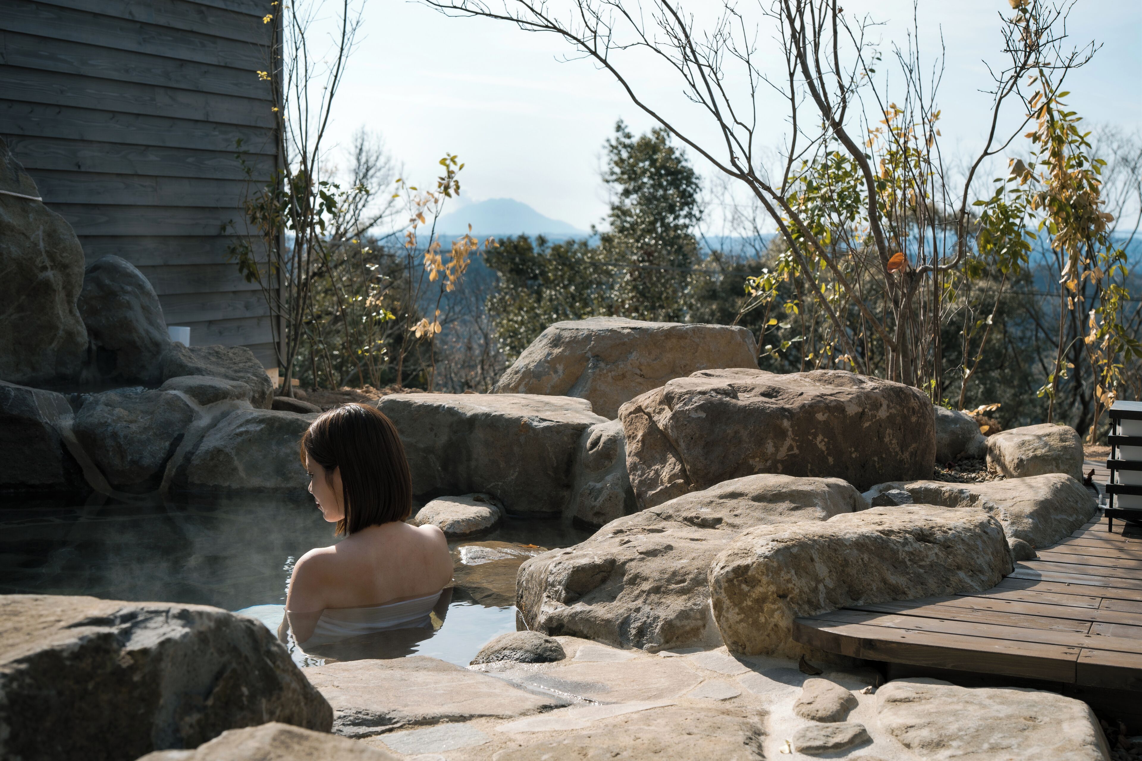 套房, 无烟房 (Kirishimagawa) | 浴室 | 独立的浴缸和淋浴、泉水浴缸、免费洗浴用品、吹风机