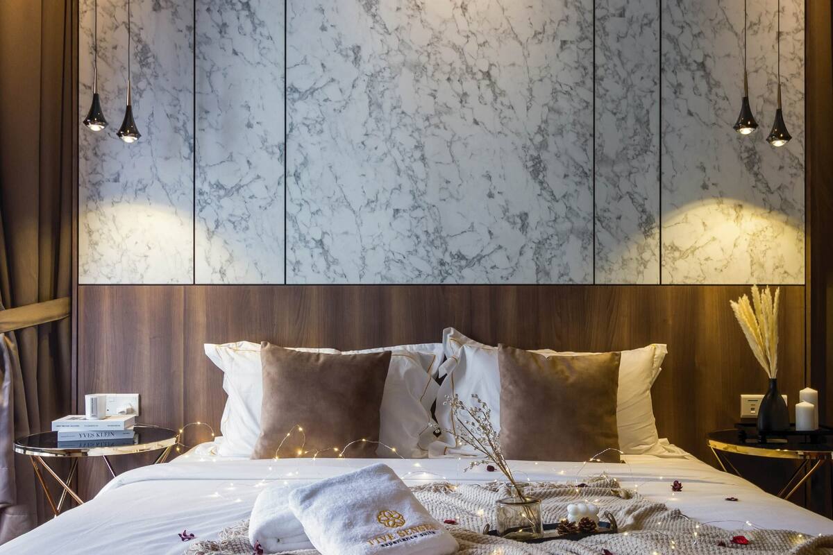 Suite, 1 soverom | 1 soverom, strykejern/-brett, wi-fi (inkludert) og sengetøy