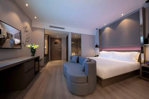 Premium bedding, down duvets, memory-foam beds, free minibar