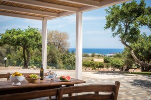 Outdoor dining - Serene Mediterranean retreat by Prime Stay (Stalida)