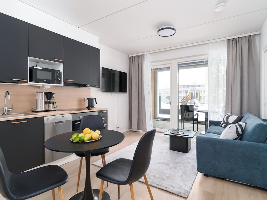 Appartement Familial, vue jardin | Bureau, espace de travail pour ordinateur portable, rideaux occultants