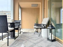 Családi apartman, kilátással a kertre | Terasz/udvar