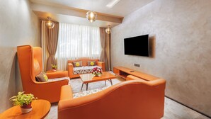 Suite – executive, balkong, byutsikt | Oppholdsrom