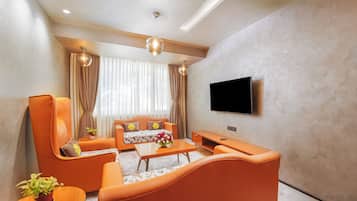 Phòng Suite Executive, ban công, quang cảnh thành phố | Phòng khách