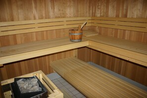 Sauna - Villa A Capella in Binz - vacation apartment Stranddüne, swimming pool, beach chair (Binz)