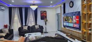 Family Apartment, Balcony, City View | Living area - Me Time Residence  (Enugu)