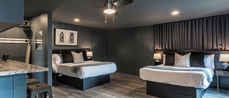 Desk, iron/ironing board, travel cot, free WiFi