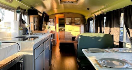 The Magic Skoolie Outdoor Glamping in Visalia