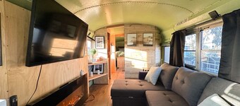 The Magic Skoolie Outdoor Glamping in Visalia