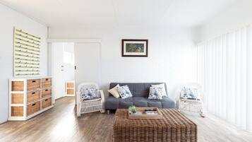Room, 2 Bedrooms | Living area | 55-inch Smart TV with digital channels