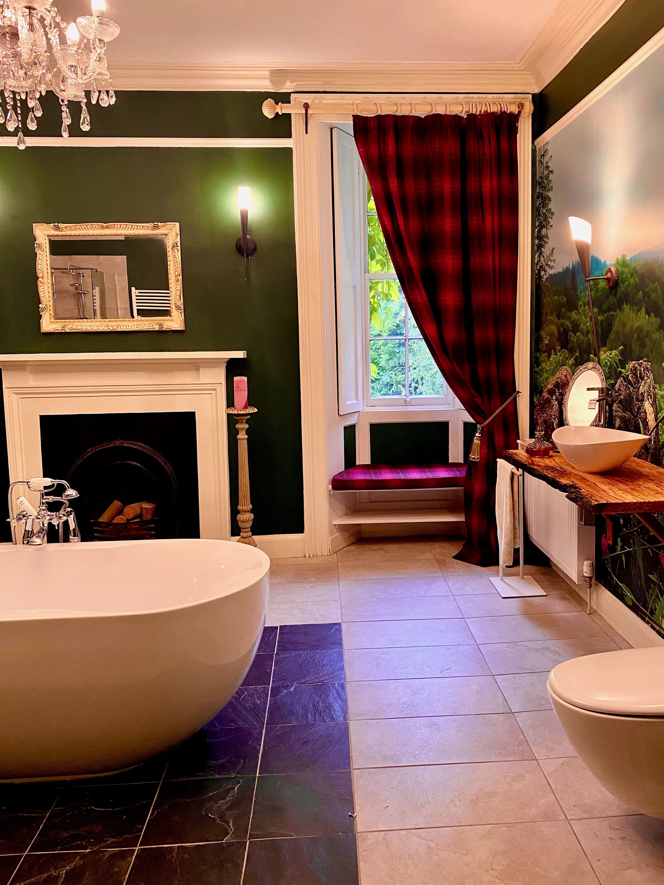 Chambre Double Deluxe, vue jardin | Salle de bain