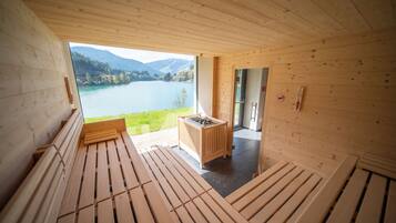 Sauna, hot tub, steam room