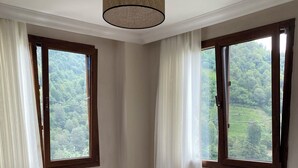 Appartement de base, balcon, vue sur la montagne | 1 chambre, fer et planche à repasser, accès au Wi-Fi (inclus)