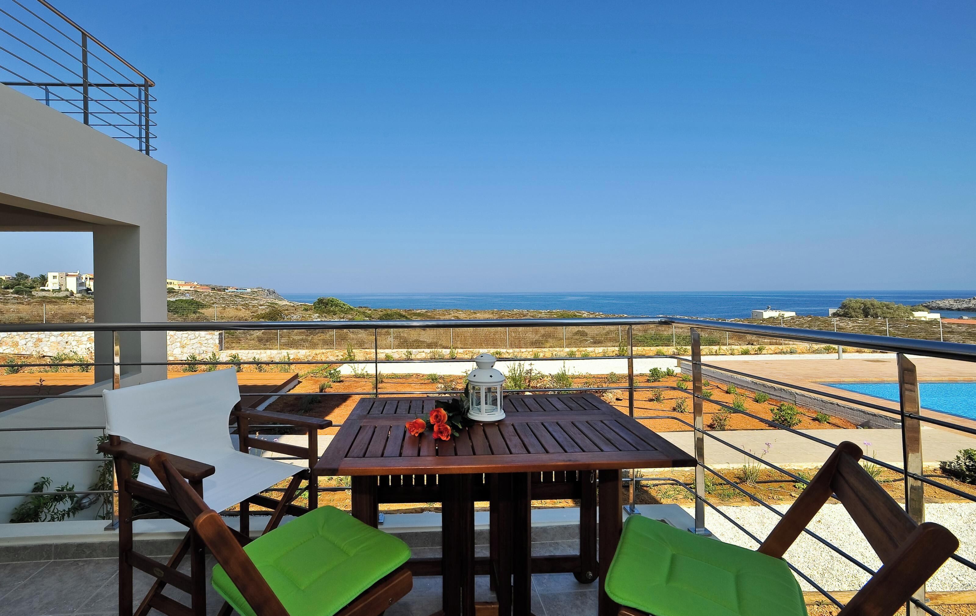 Comfort villa, uitzicht op zee | Balkon