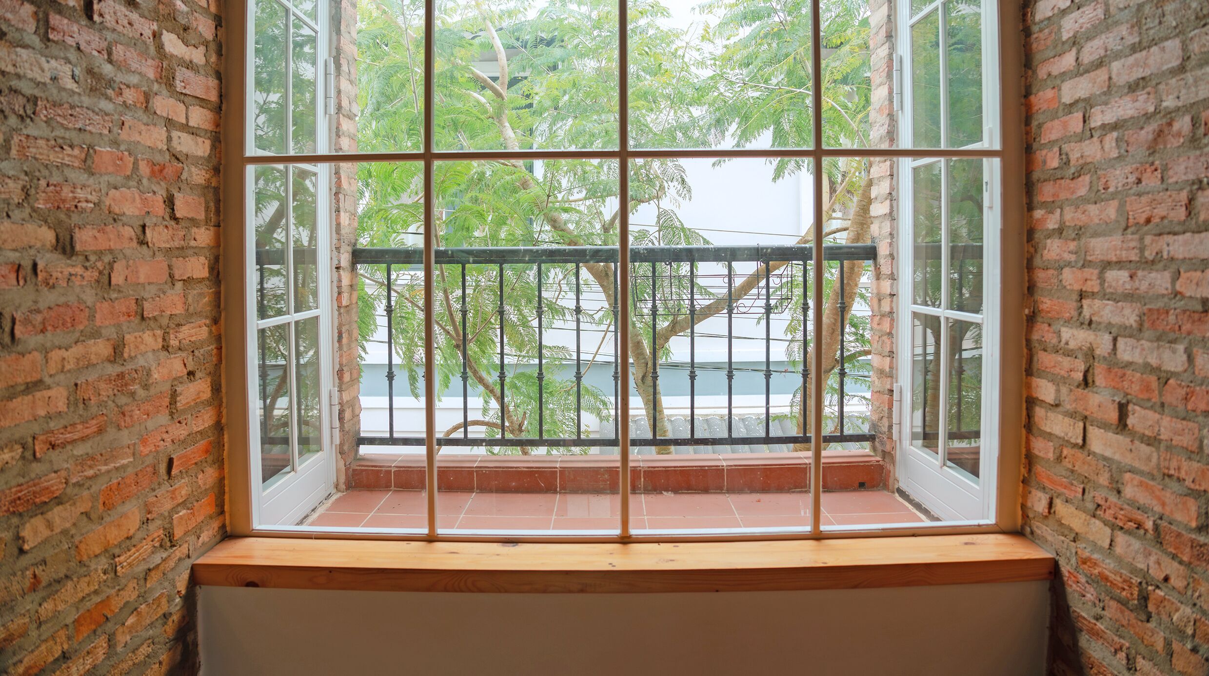 Deluxe tweepersoonskamer, uitzicht op de stad | Balkon