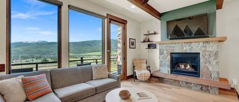 Smart TV, fireplace, video games, books