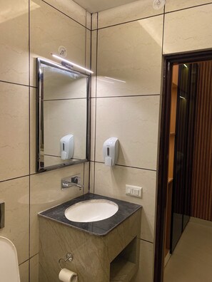 Towels, soap, toilet paper