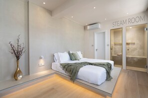 Suite with Private Steam Room | 1 bedroom, in-room safe, laptop workspace, soundproofing - Selected Suites (Chania)