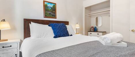 2 bedrooms, iron/ironing board, travel crib, WiFi