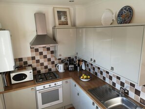 Fridge, microwave, oven, toaster