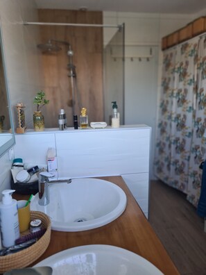 Shower, hair dryer, towels - Seasonal rental Villa+car parking+pool (Lanton)