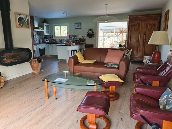 Living area - Seasonal rental Villa+car parking+pool (Lanton)