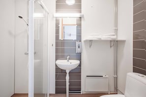 Double Room | Bathroom | Shower, free toiletries, towels, soap