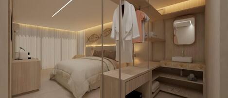 奢华套房, 阳台, 海景 | 1 多间卧室、客房内保险箱、熨斗/熨板、免费 WiFi