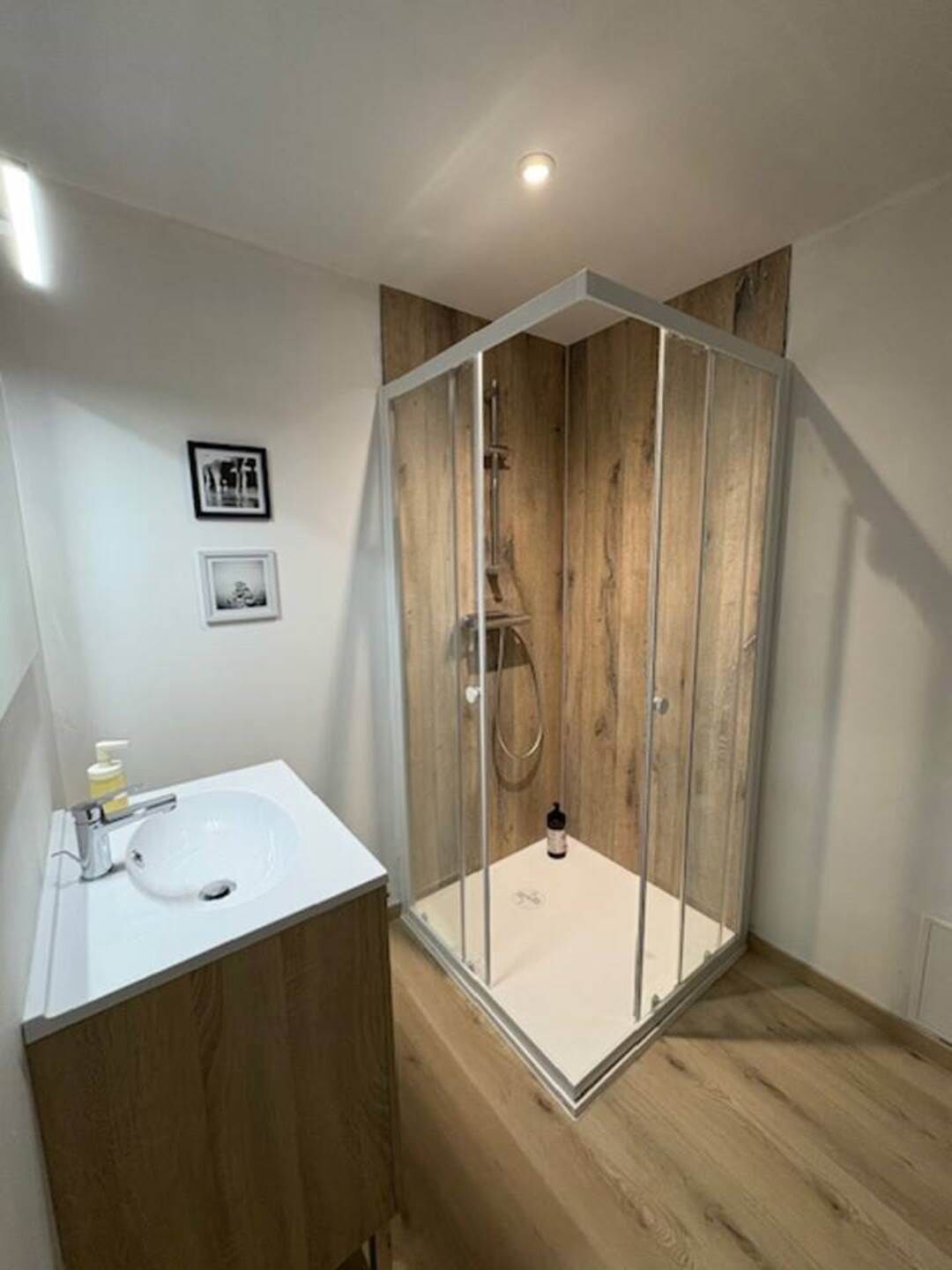 Dusche, Haartrockner, Seife, Toilettenpapier