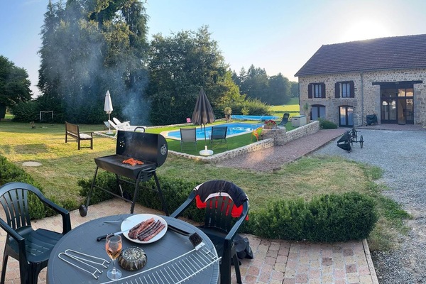 Terrasse gîte Le Bleuet