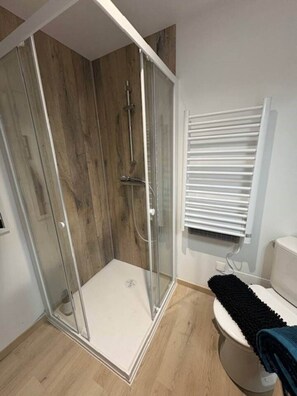 Secador de cabelo, toalhas de banho