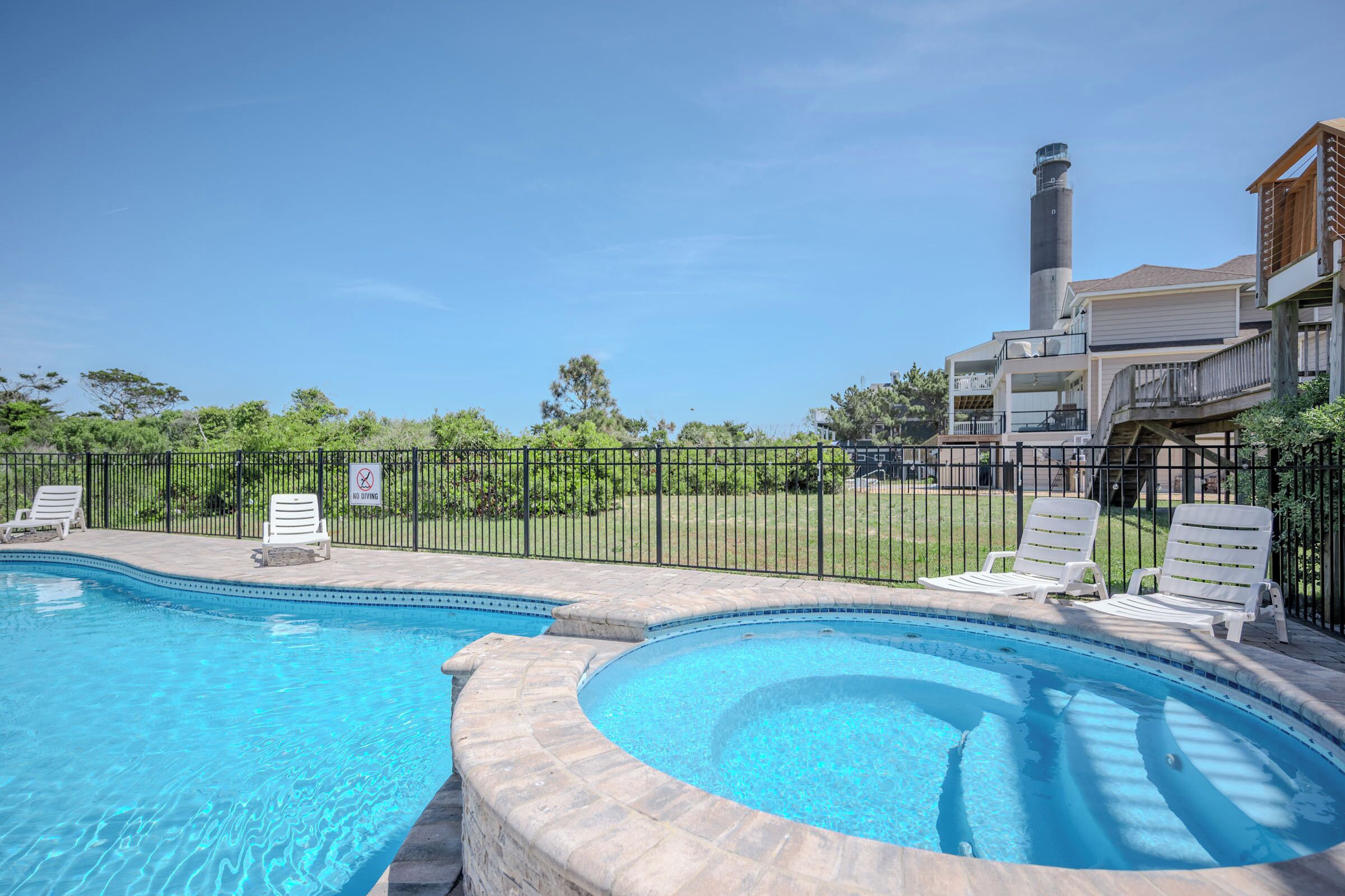 A heated pool