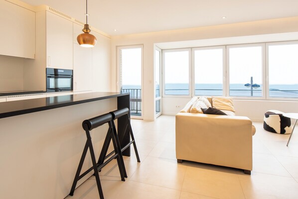 Living room - Apartment on Zeedijk With Sea View (Middelkerke)