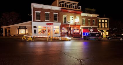 Sunny downtown Belfast apartment with water view, right on Main St near eateries