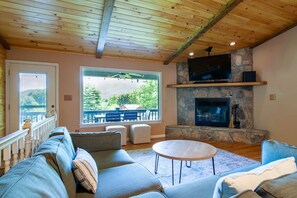 TV, fireplace, video games, table tennis