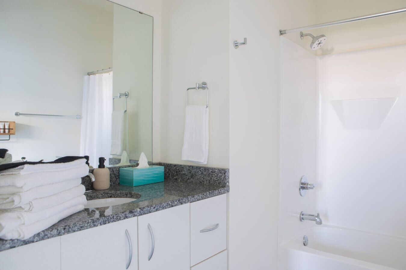 Free toiletries, hair dryer, towels