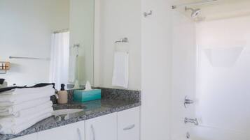 Free toiletries, hair dryer, towels