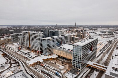 Modern 1BR Apartment with Balcony at Tripla Pasila, 5 mins to Helsinki City Center