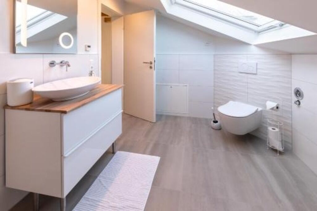 Hair dryer, towels, toilet paper